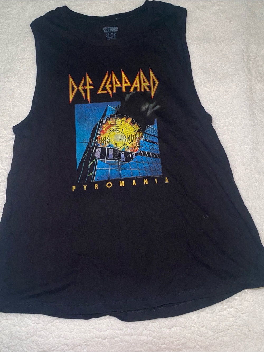 Def Leppard Pyromania Black Graphic Tank Top